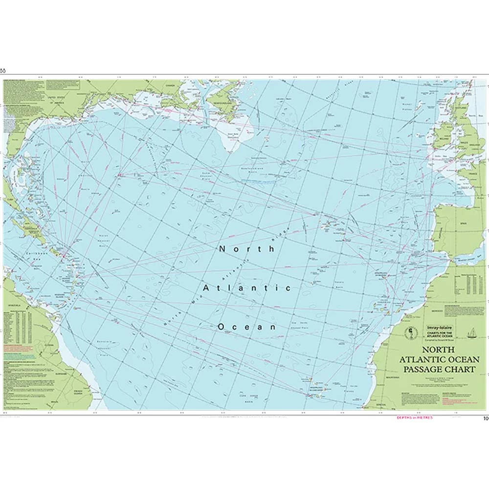 Chart 100 - North Atlantic Ocean Passage Chart