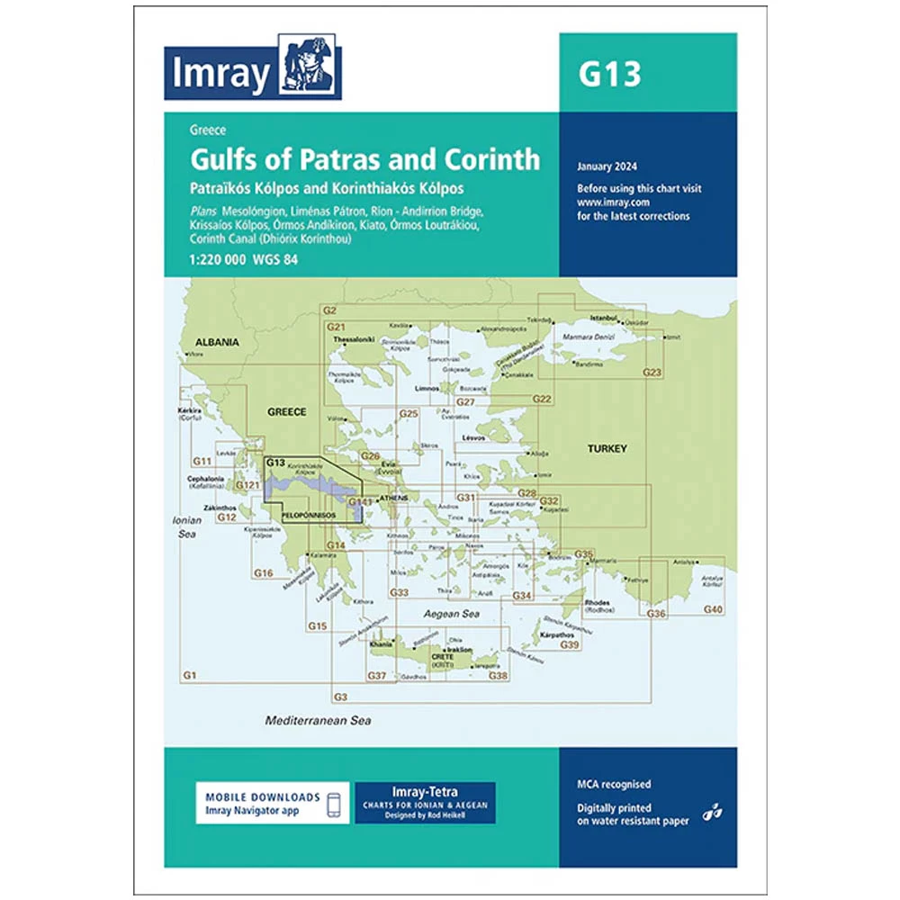 Imray G13 Gulf of Patras and Corinth 
