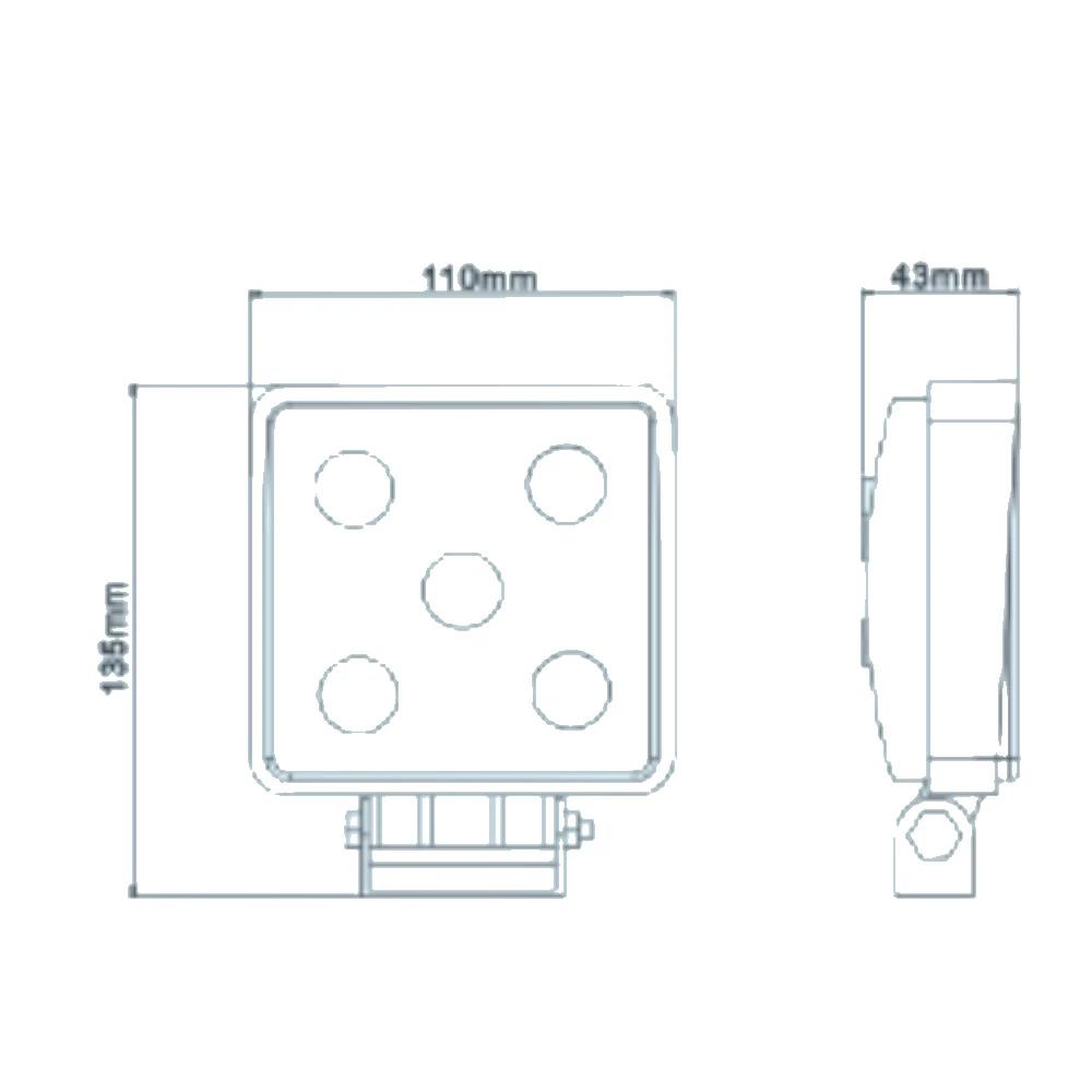 750LM Square Spot Light
