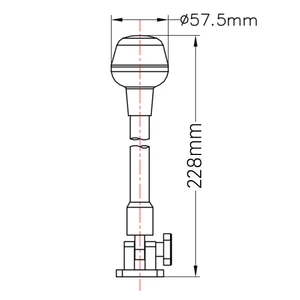 Force 4 LED Folding 228mm Pole Light - All-Round White 