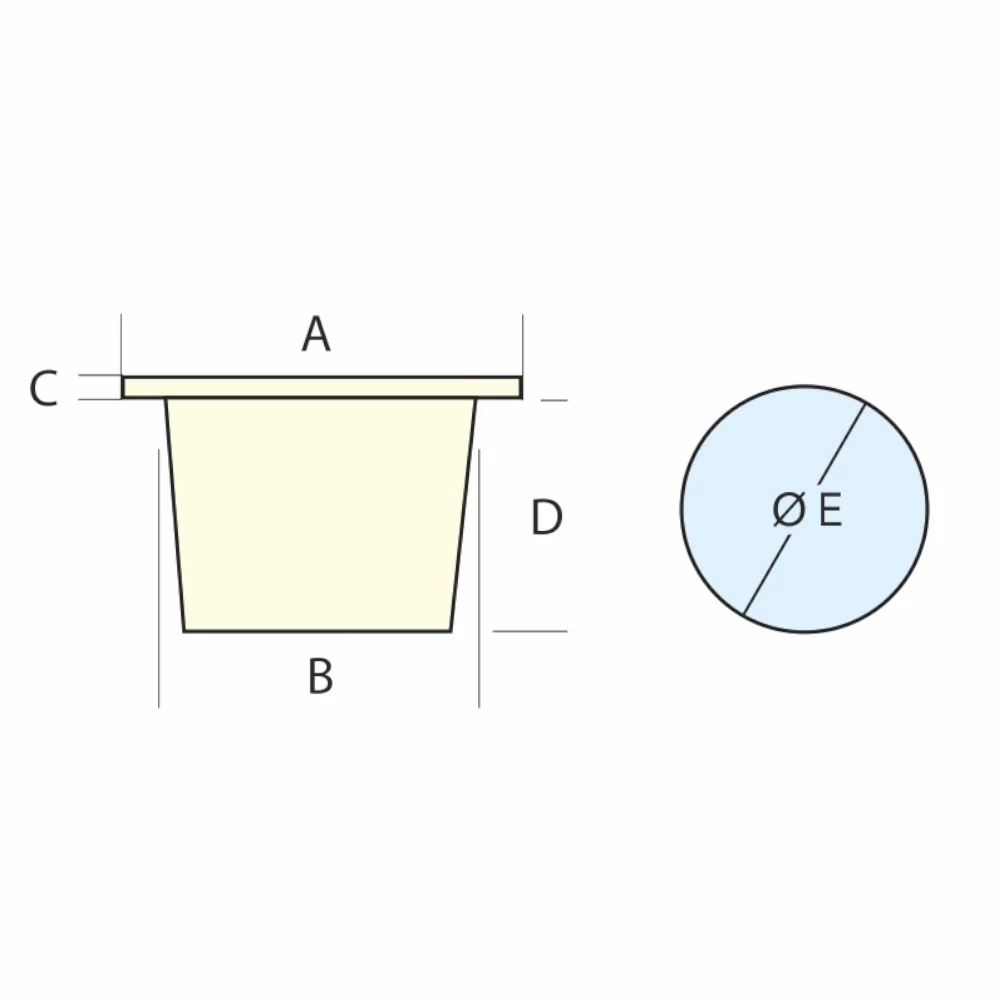 Shower Head Housing Square  - White