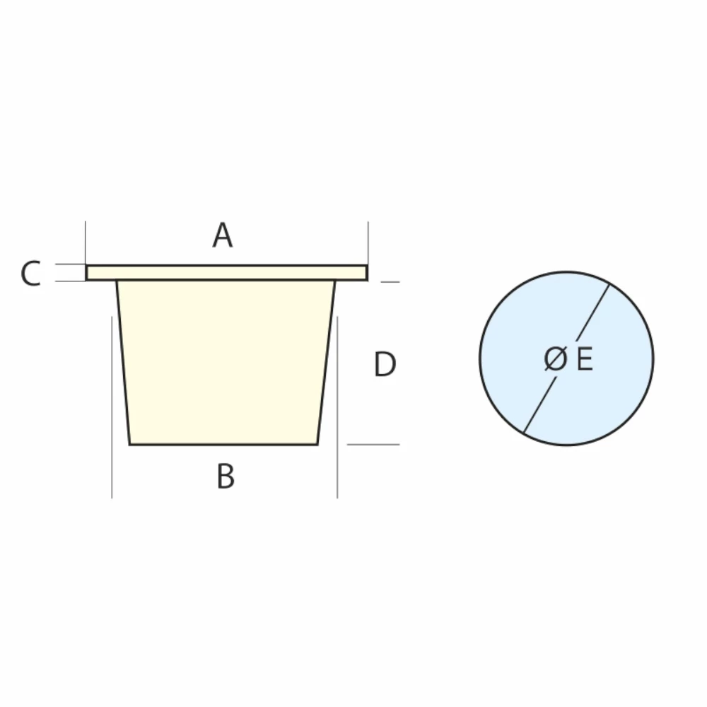 Deck Shower Tap Housing Square - White