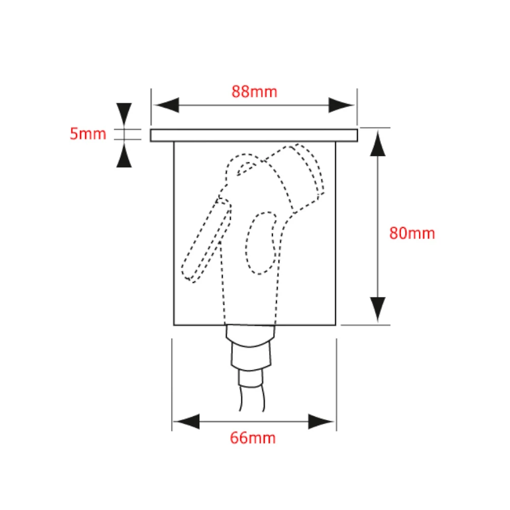 Basic Shower Head Housing Round - White