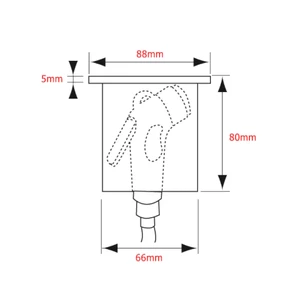 Nuova Rade Basic Shower Head Housing Round - White