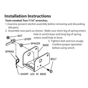 Dutton Lainson Ratchet Repair Kit for 600A, 900A, 1100A & 1310A - 6290A