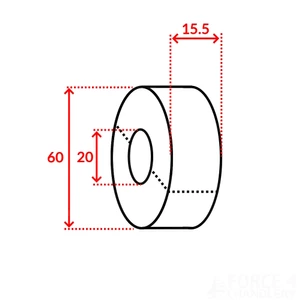 M G Duff ZSC20T Thin Wall Shaft Anode 20mm