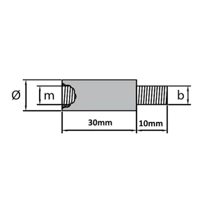 Tecnoseal Volvo Penta Pencil Anode Zinc