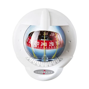 Plastimo Contest 101 Bulkhead Compass - White/Red Card 