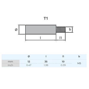 Tecnoseal Zinc Bukh Pencil Anode 