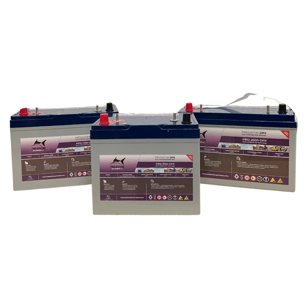 Predator Batteries DPX Dual Purpose Xtreme AGM Carbon Tin Battery