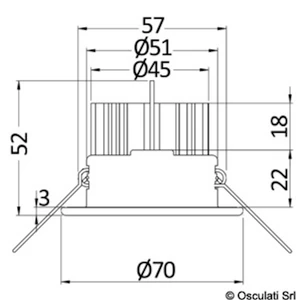 Osculati Atria II LED Recessed Ceiling Light
