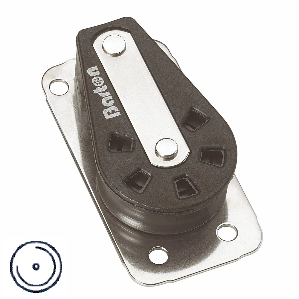 Plain Bearing - Single - Cheek Block with Back Plate