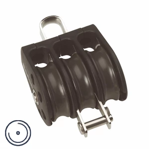 Barton Plain Bearing - Triple - Fixed Eye & Becket Block 