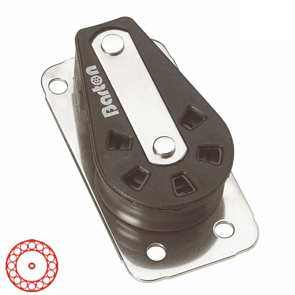 Ball Bearing - Single - Cheek Block with Back Plate