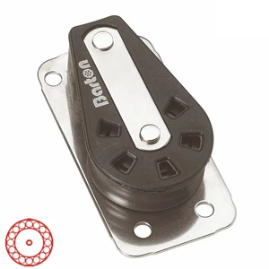Barton Ball Bearing - Single - Cheek Block with Back Plate
