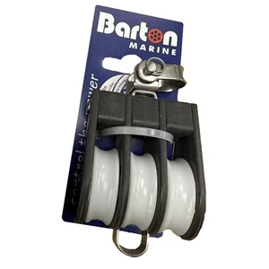 Barton Ball Bearing - Size 2 (35mm) - Triple Swivel & Becket - WHITE SHEAVE