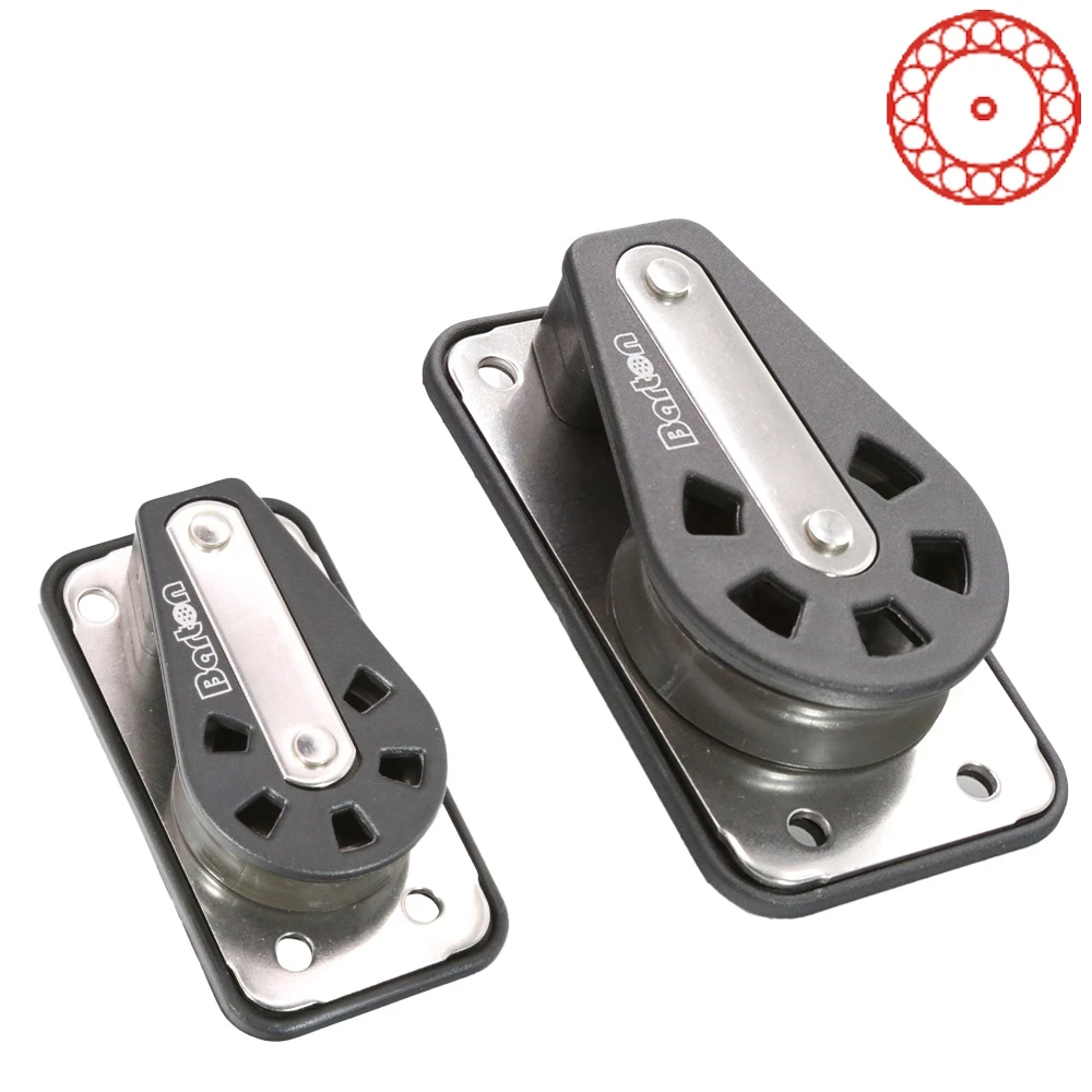 Barton Ball Bearing - Single - Cheek Block with Back Plate