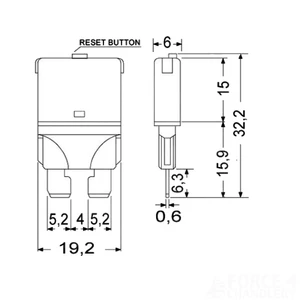 Force 4 Resettable Circuit Breaker Blade Fuses 