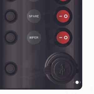 Force 4 Illuminated 5 Switch Panel with USB A & C 