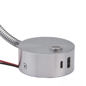 Force 4 LED Chart Light with Dimmer Switch & USB A & C Outlets 