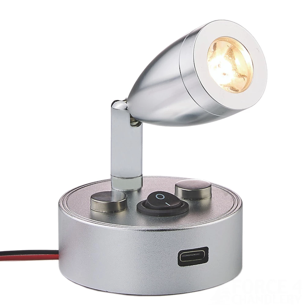 Force 4 LED Reading Light with USB C Outlet