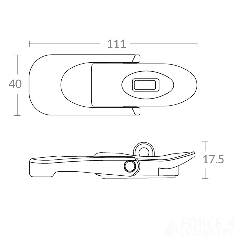 White Plastic Over-Centre Latch