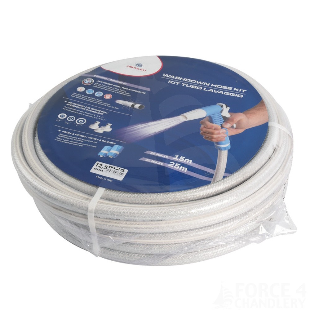 White PVC Hose Washdown Kit 