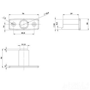 Osculati Flush Mount Nylon Rowlock Holder 