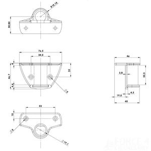 Osculati Side Mount Nylon Rowlock Holder 