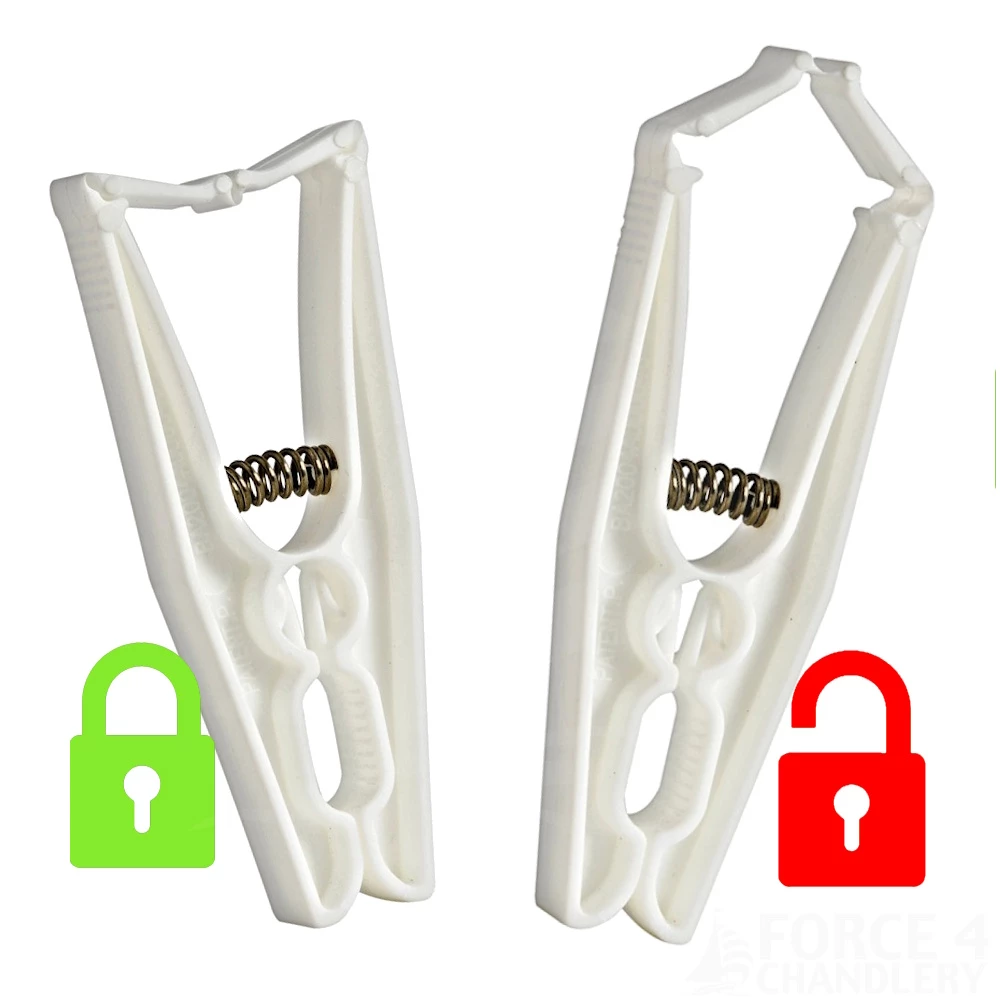 Osculati Locking Extra Strong Clothes Pegs - 8 Pack 