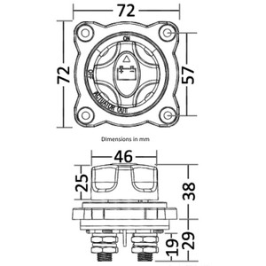 Semi Recessed Compact Battery Switch 