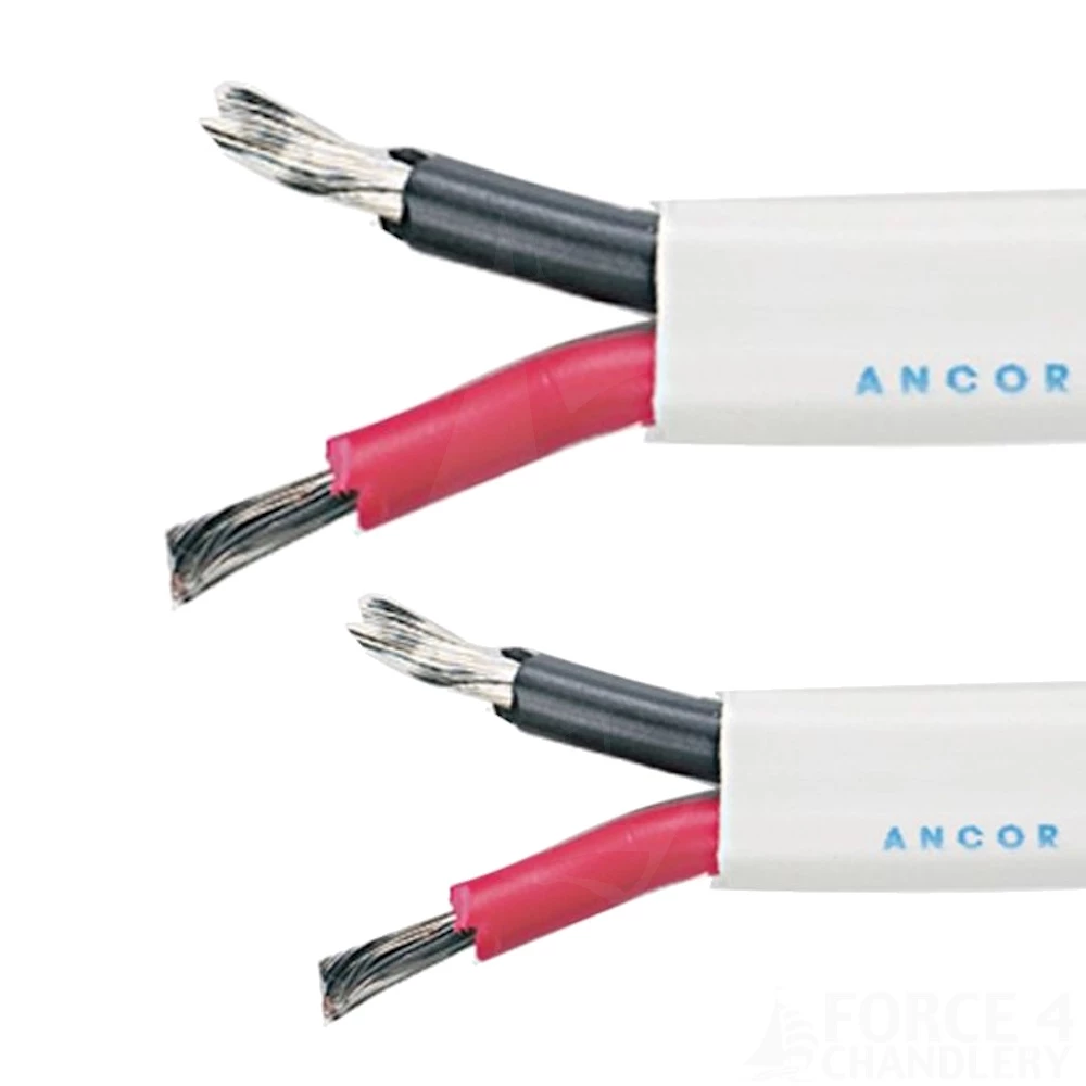 Ancor Tinned Twin Core Cable - White