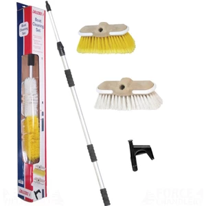 Force 4 Telescopic Boat Cleaning Set with Boat Hook Attachment