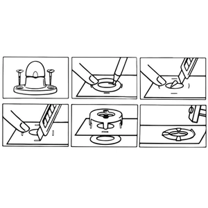 Osculati Kit of 4 Complete Turn-Buttons for Canvas