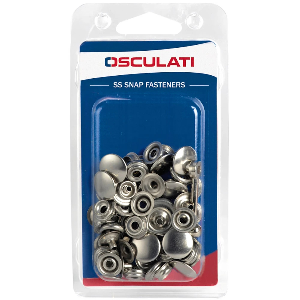 Osculati Stainless Steel Press Stud Kit - 15 Pack 