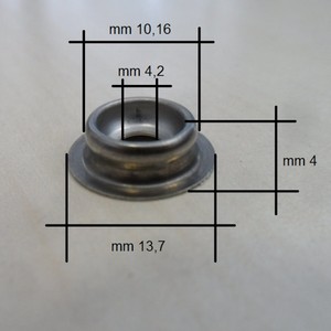 Male Stainless Steel Press Stud Head (Each) 
