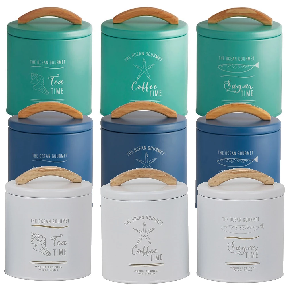 Tea, Coffee & Sugar Jars - Set of 3