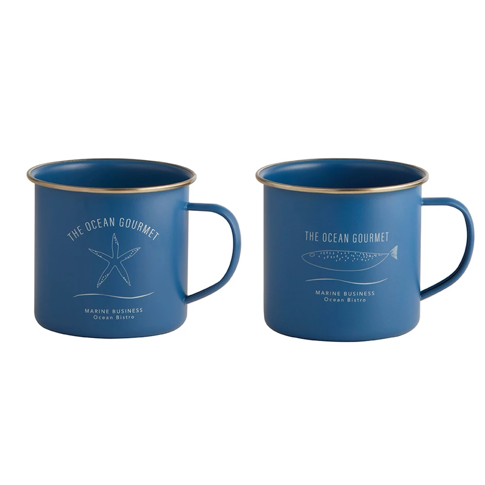 Marine Business Enamel Mugs - Set of Two 
