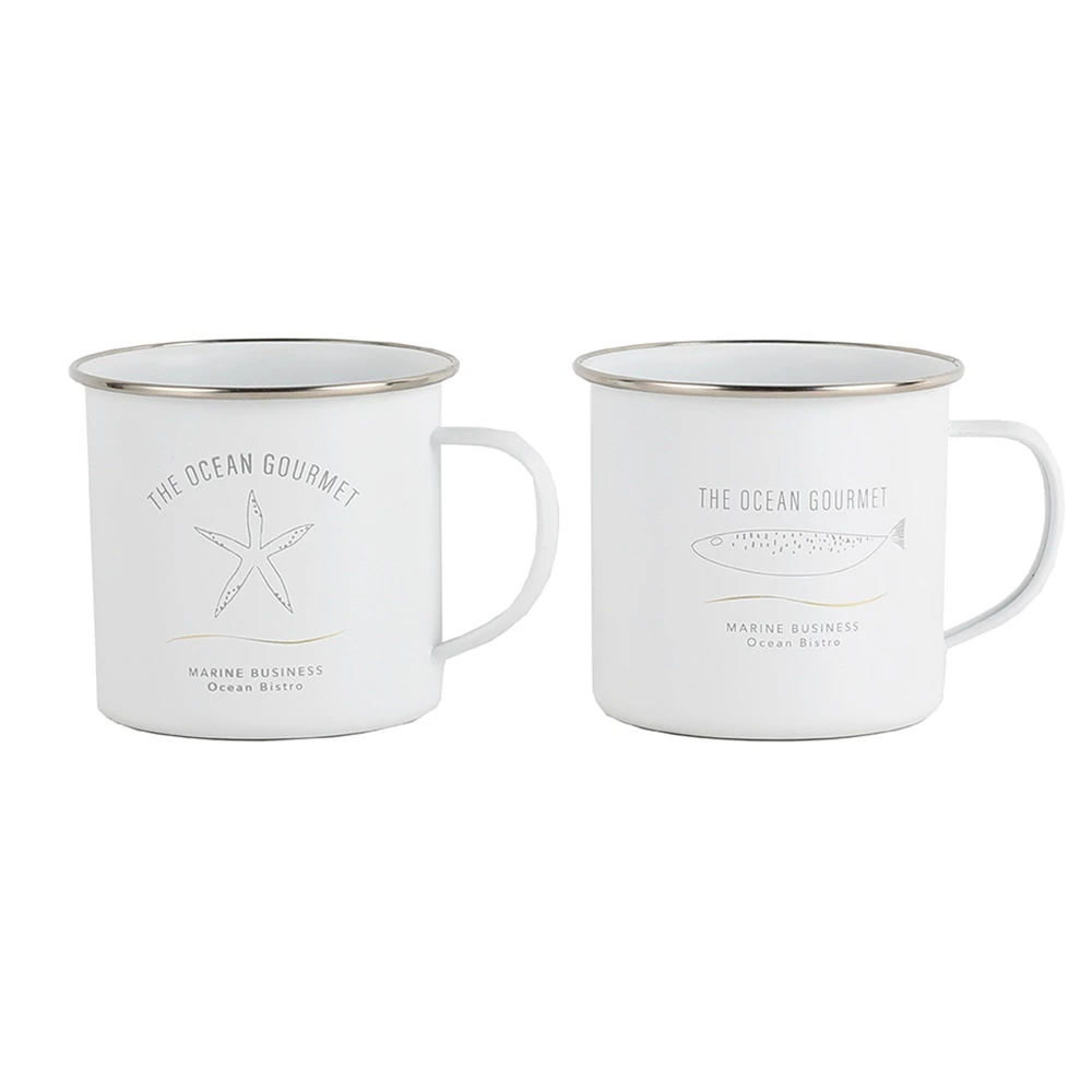 Marine Business Enamel Mugs - Set of Two 