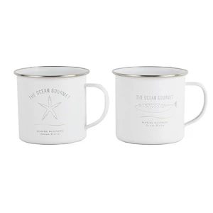 Marine Business Enamel Mugs - Set of Two 