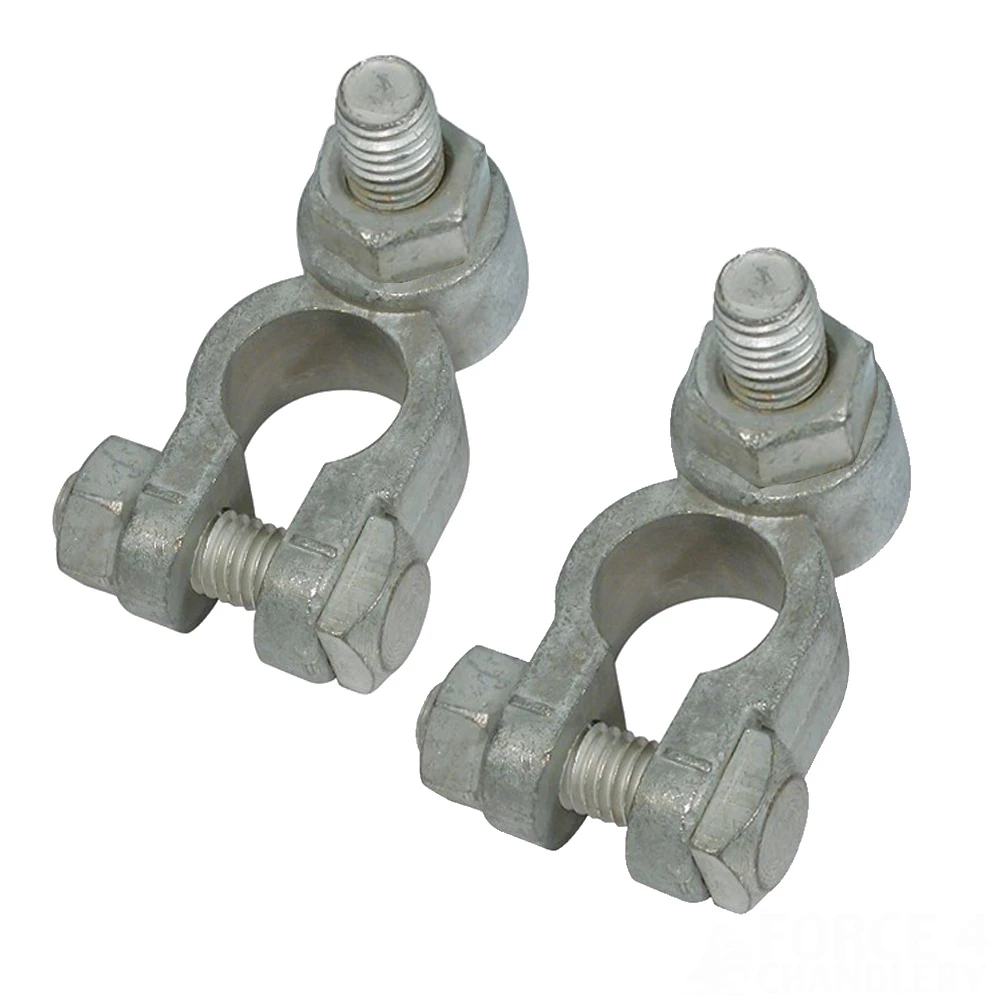 Force 4 Battery Terminals with M10 Stud & Nut (Pair) 