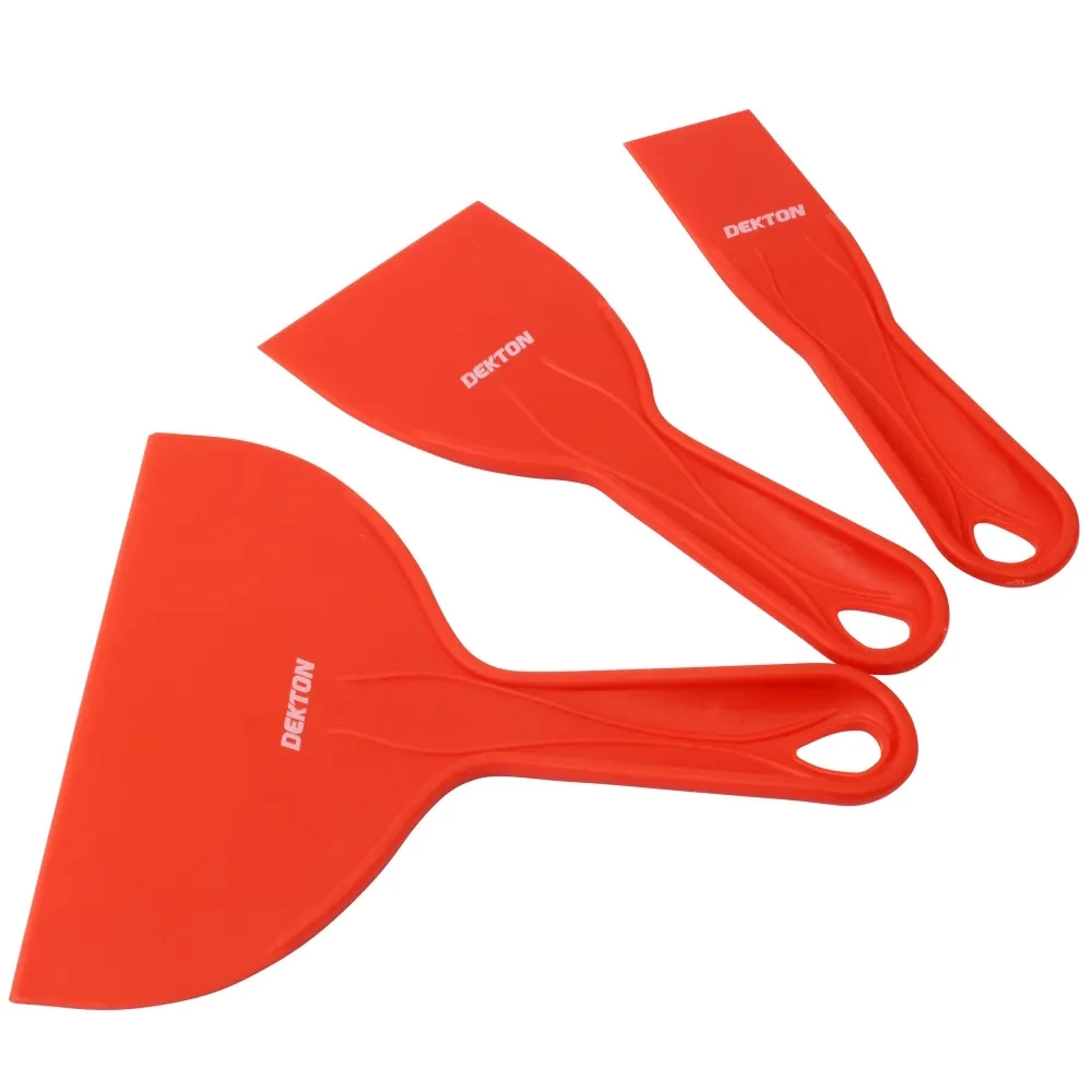 Dekton Plastic Putty Knives - Set of Three 