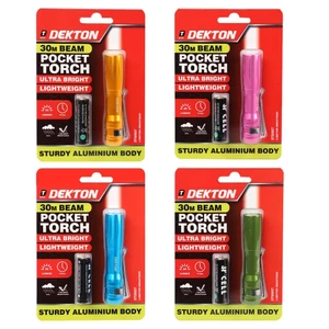 Dekton Pocket AA Aluminium Torch - Assorted Colours 