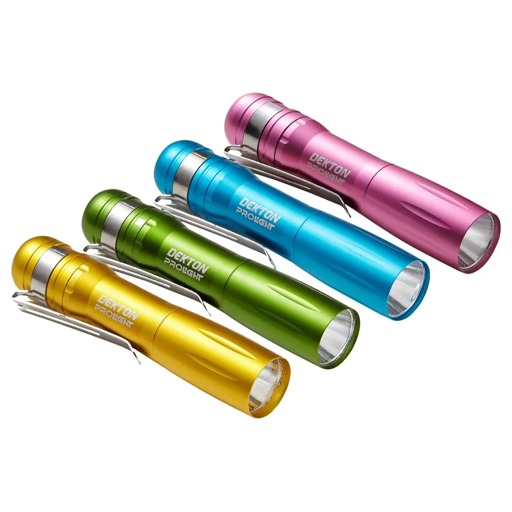 Dekton Pocket AA Aluminium Torch - Assorted Colours 