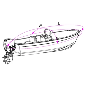Oceansouth Semi Fitted Centre Console Boat Cover 