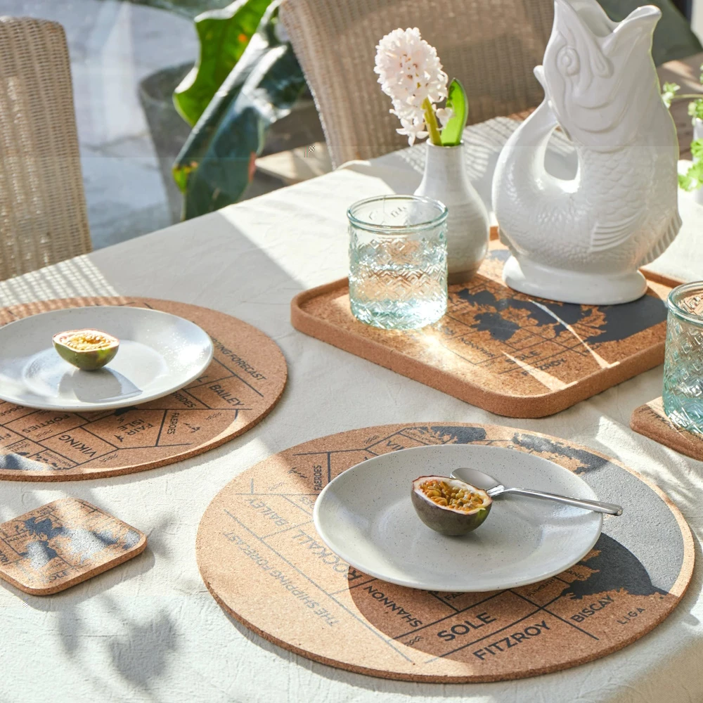 Cork Placemat - Shipping Forecast - Large - Set of 2