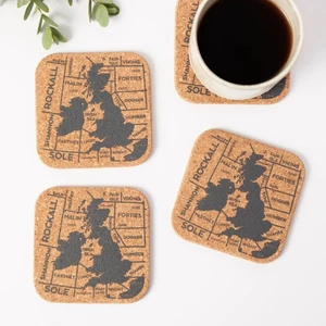 LIGA Cork Coaster - Shipping Forecast - Set of 4 