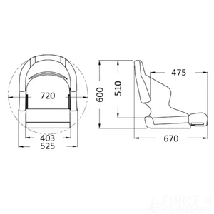 Osculati Deluxe Helm Seat with Flip-Up Bolster 