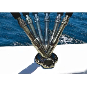 Exploding Fish 360° Rotating Recessed & Angled Stainless Steel Rod Holder