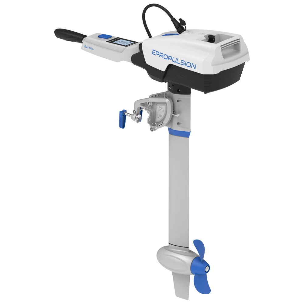 ePropulsion Spirit 1.0 Evo Shortshaft Electric Outboard With Battery And Tiller Package 